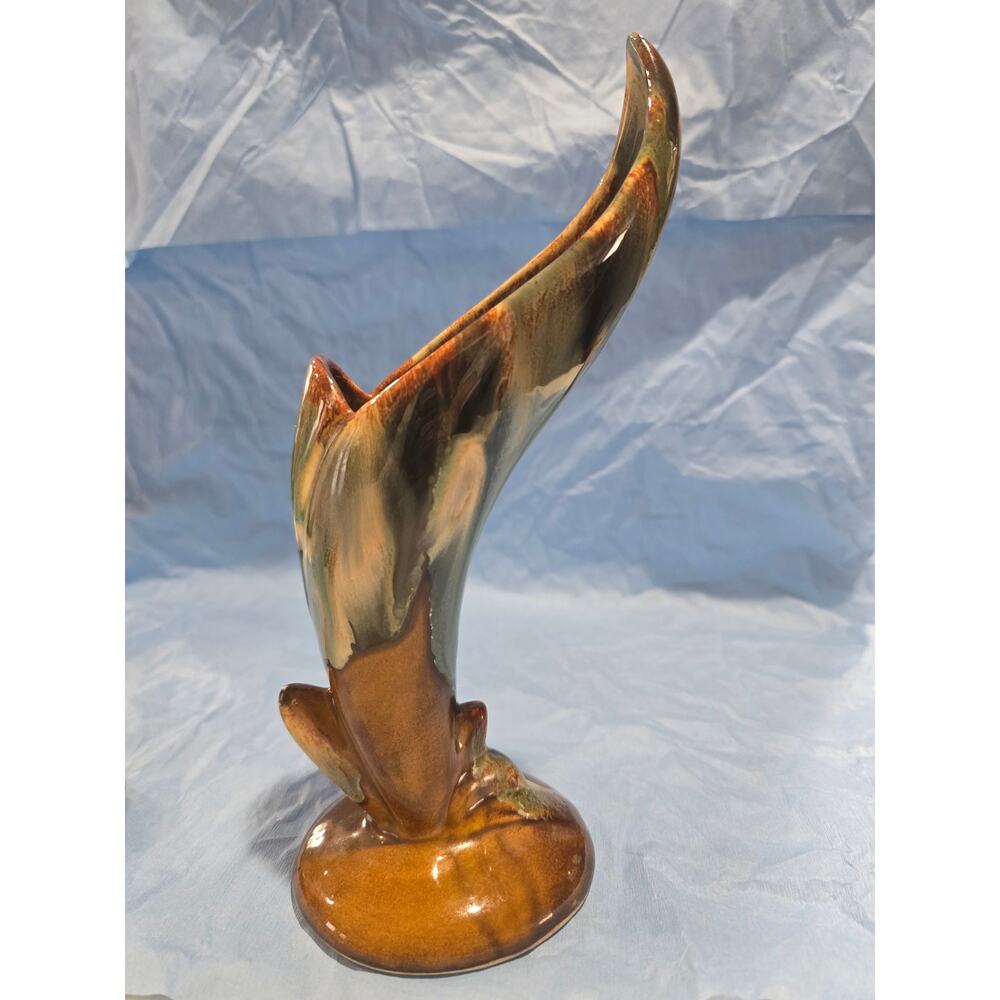 Dryden Ozark Frontier MCM Bird Of Paradise Multicolor Green Glaze Signed Mint
